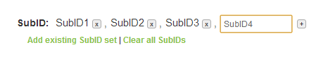 Adding Existing SubIDs