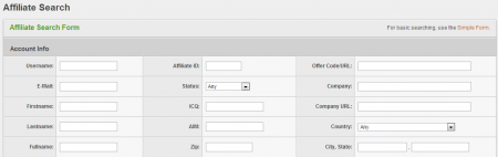 Offerit Advanced Affiliate Search