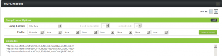 Viewing Your Affiliate Linkcode Dumps