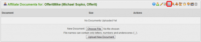 Uploading Affiliate Documents to Offerit