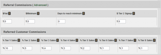 Setting default payouts