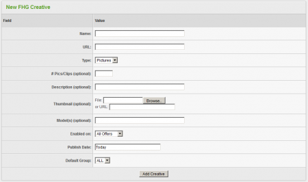 Creating a new Hosted Creative Type