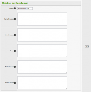 Configuring PayVia Dump Formats